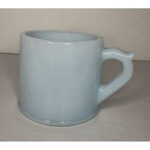 Antique Blue 1920's Milk Glass Shaving Mug Cup Unmarked